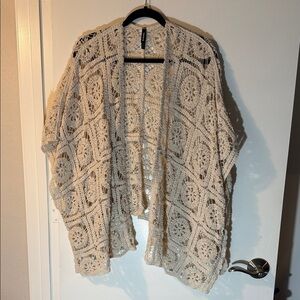Torrid Cream Crochet Ruana